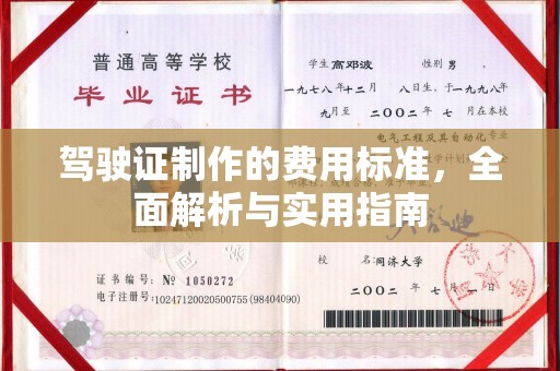 白银驾驶证制作的费用标准，全面解析与实用指南