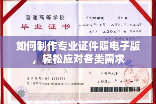 白银如何制作专业证件照电子版，轻松应对各类需求