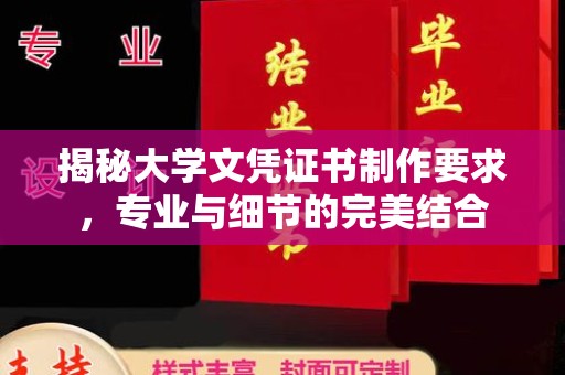 白银揭秘大学文凭证书制作要求，专业与细节的完美结合