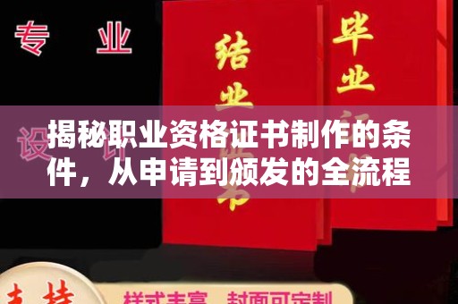 白银揭秘职业资格证书制作的条件，从申请到颁发的全流程解析