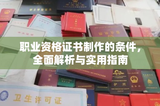 白银职业资格证书制作的条件，全面解析与实用指南